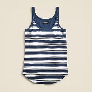 J.Crew Vintage rib shelf bra tank top in stripe, size small